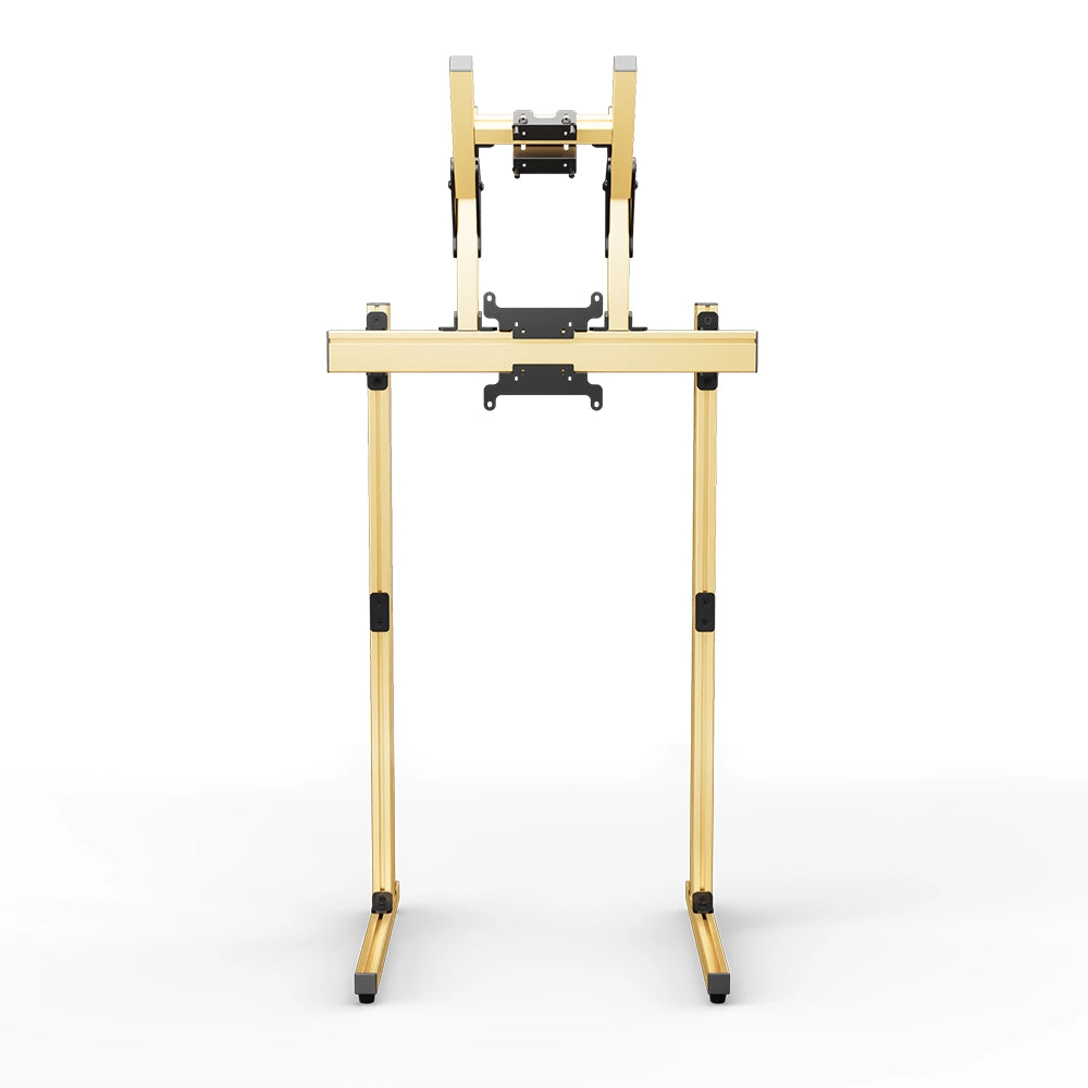 SIMGASM Apex Free Standing Double Monitor Stand VESA 75/200 in gold, overview