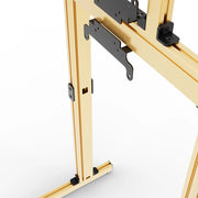 SIMGASM Apex Free Standing Double Monitor Stand VESA 75/200 in gold, mounting detail