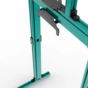 SIMGASM Apex Free Standing Double Monitor Stand VESA 75/200 in green, mounting detail