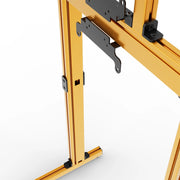 SIMGASM Apex Free Standing Double Monitor Stand VESA 75/200 in orange, mounting detail