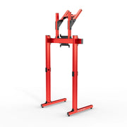 SIMGASM Apex Free Standing Double Monitor Stand VESA 75/200 in red, opposite angle