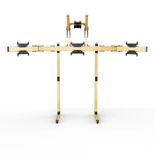SIMGASM Apex Free Standing Quad Monitor Stand VESA 75/200 in gold, overview