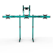 SIMGASM Apex Free Standing Quad Monitor Stand VESA 75/200 in green, overview