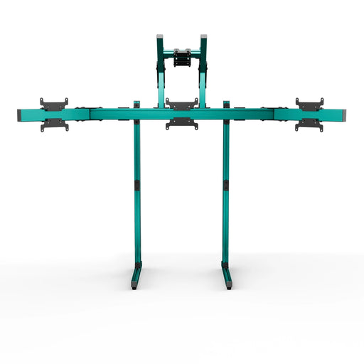 SIMGASM Apex Free Standing Quad Monitor Stand VESA 75/200 in green, overview