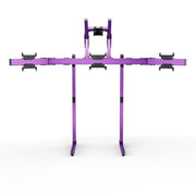 SIMGASM Apex Free Standing Quad Monitor Stand VESA 75/200 in purple, overview