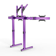 SIMGASM Apex Free Standing Quad Monitor Stand VESA 75/200 in purple, opposite angle