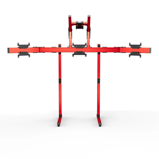 SIMGASM Apex Free Standing Quad Monitor Stand VESA 75/200 in red, overview