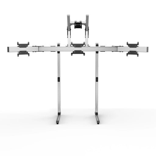 SIMGASM Apex Free Standing Quad Monitor Stand VESA 75/200 in silver, overview