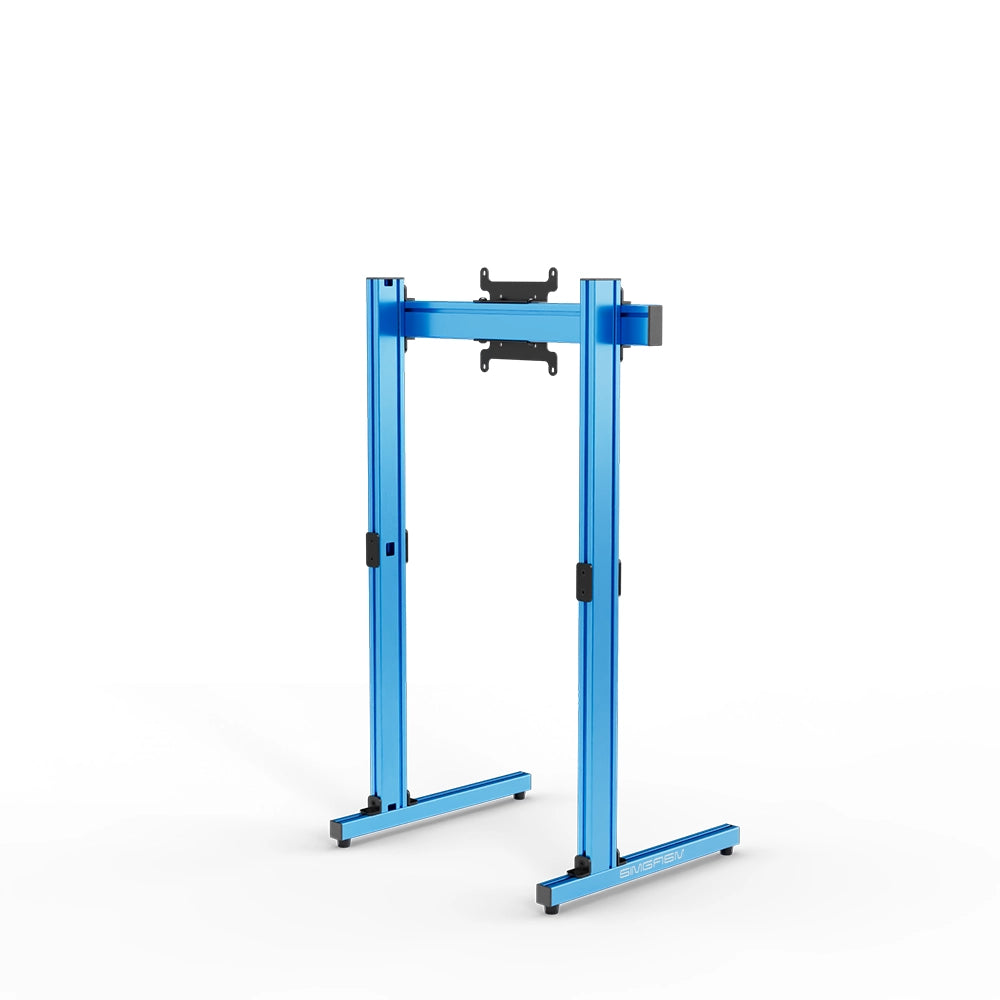 SIMGASM Apex Free Standing Single Monitor Stand VESA 75/200 in blue, opposite angle