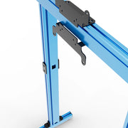 SIMGASM Apex Free Standing Single Monitor Stand VESA 75/200 in blue, mounting detail