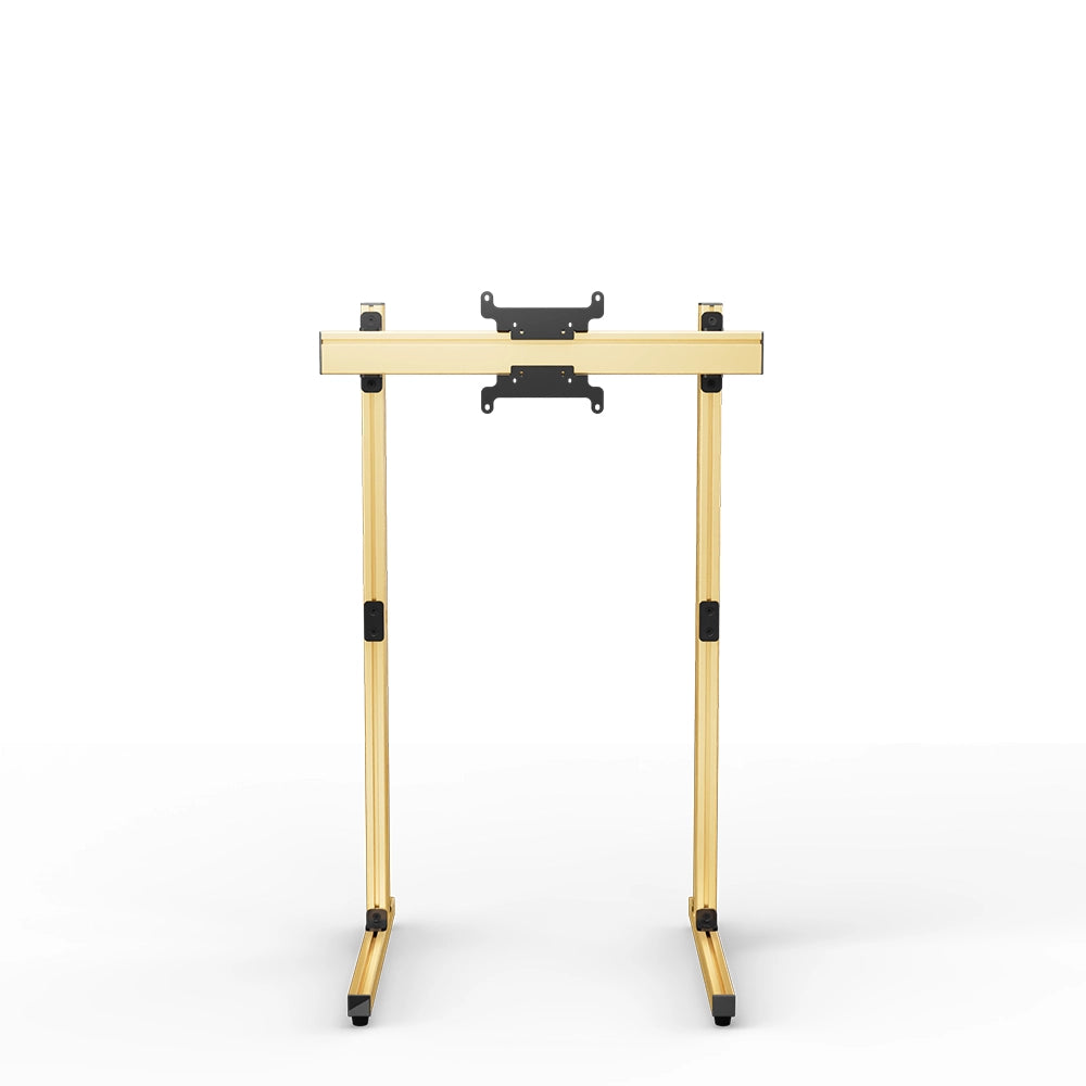 SIMGASM Apex Free Standing Single Monitor Stand VESA 75/200 in gold, overview