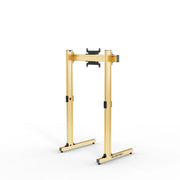 SIMGASM Apex Free Standing Single Monitor Stand VESA 75/200 in gold, opposite angle