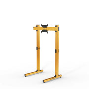 SIMGASM Apex Free Standing Single Monitor Stand VESA 75/200 in orange, angled view