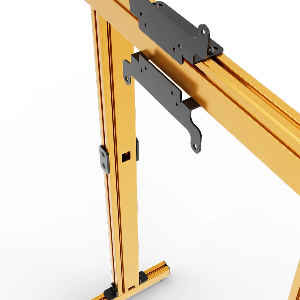 SIMGASM Apex Free Standing Single Monitor Stand VESA 75/200 in orange, mounting detail