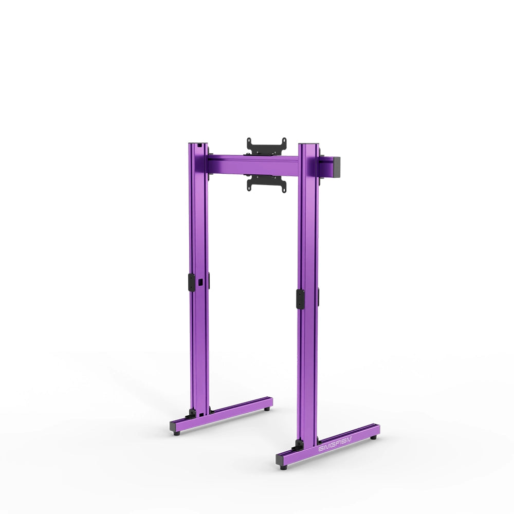 SIMGASM Apex Free Standing Single Monitor Stand VESA 75/200 in purple, opposite angle