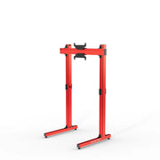 SIMGASM Apex Free Standing Single Monitor Stand VESA 75/200 in red, angled view