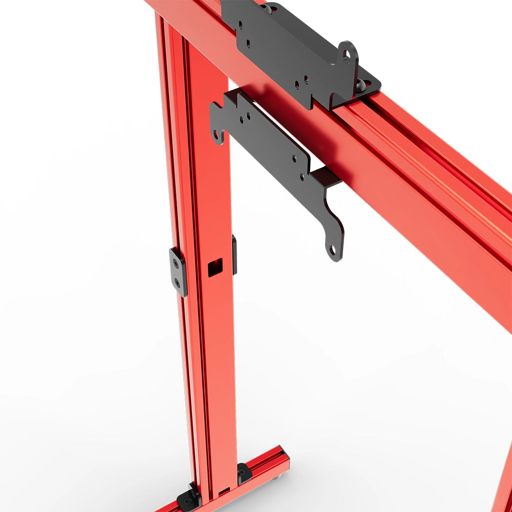 SIMGASM Apex Free Standing Single Monitor Stand VESA 75/200 in red, mounting detail