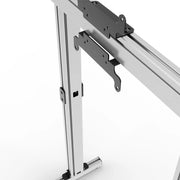 SIMGASM Apex Free Standing Single Monitor Stand VESA 75/200 in silver, mounting detail