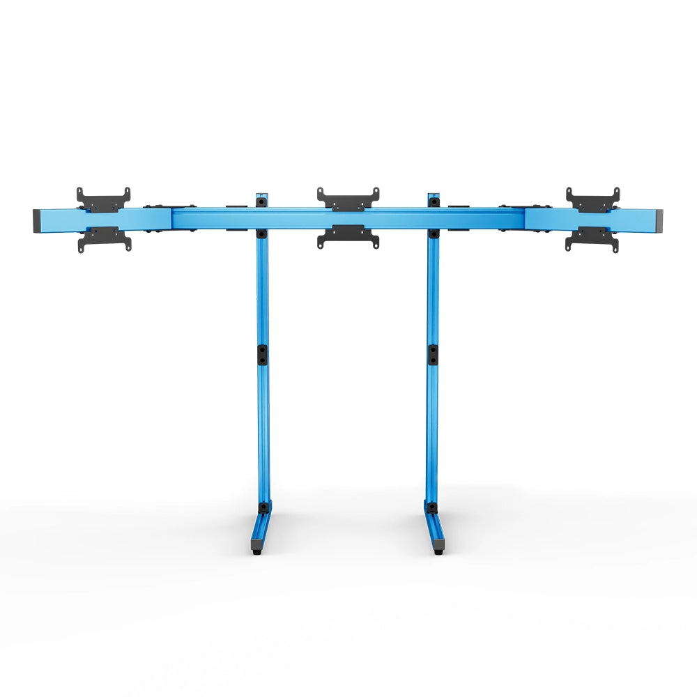SIMGASM Apex Free Standing Triple Monitor Stand VESA 75/200 in blue, overview