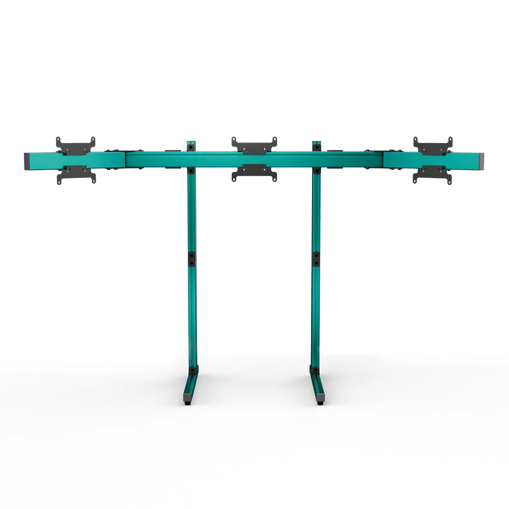 SIMGASM Apex Free Standing Triple Monitor Stand VESA 75/200 in green, overview