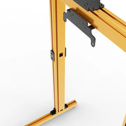 SIMGASM Apex Free Standing Triple Monitor Stand VESA 75/200 in orange, mounting detail