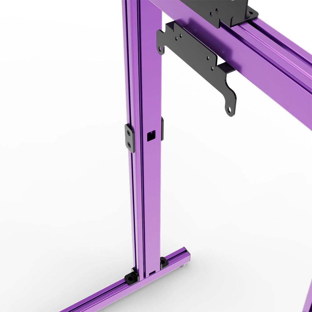 SIMGASM Apex Free Standing Triple Monitor Stand VESA 75/200 in purple, mounting detail