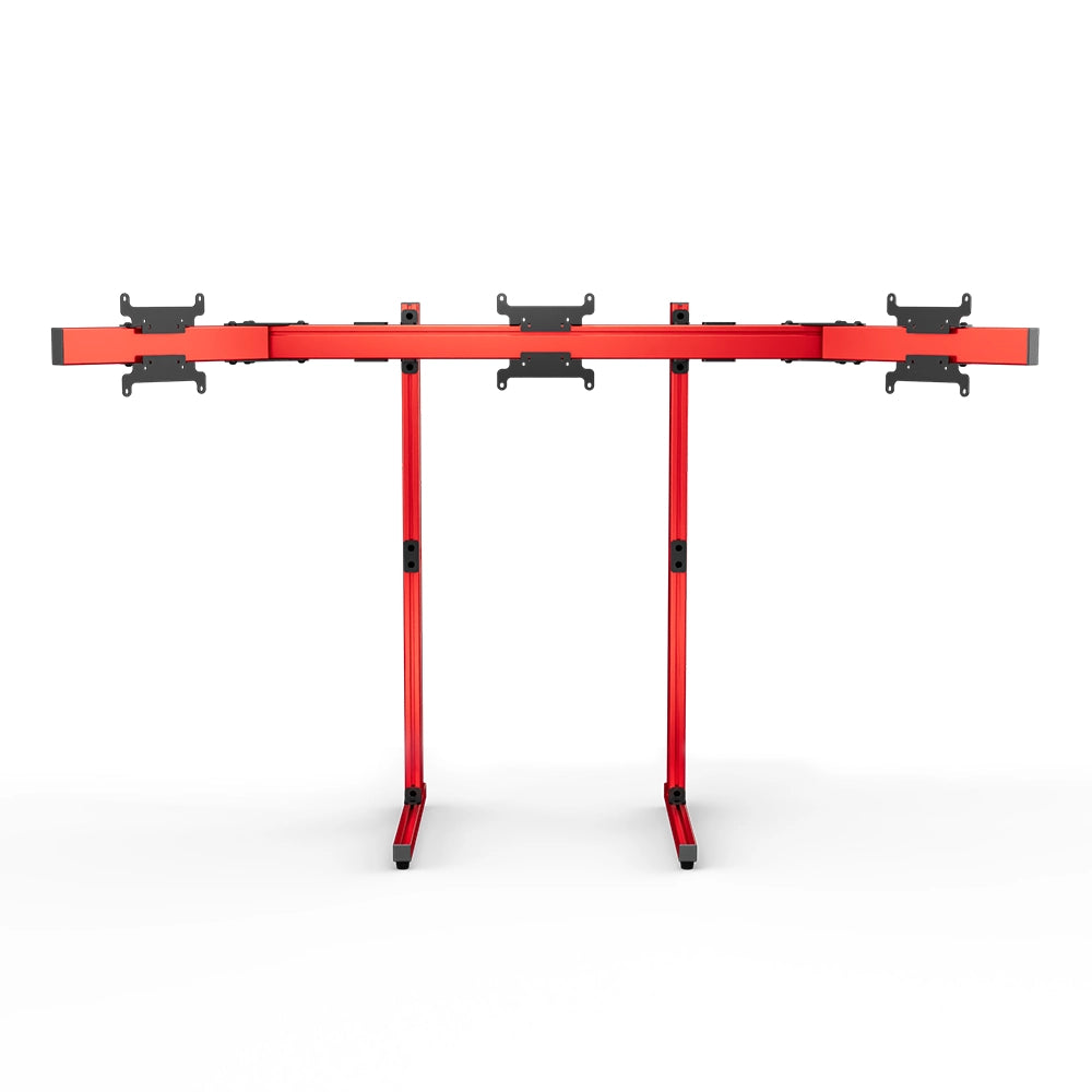 SIMGASM Apex Free Standing Triple Monitor Stand VESA 75/200 in red, overview