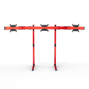 SIMGASM Apex Free Standing Triple Monitor Stand VESA 75/200 in red, overview