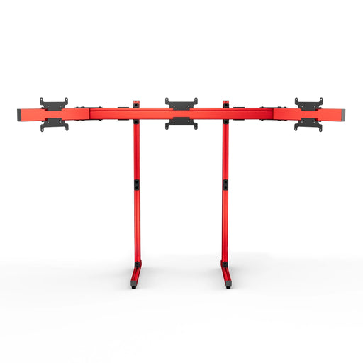 SIMGASM Apex Free Standing Triple Monitor Stand VESA 75/200 in red, overview