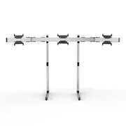SIMGASM Apex Free Standing Triple Monitor Stand VESA 75/200 in silver, overview