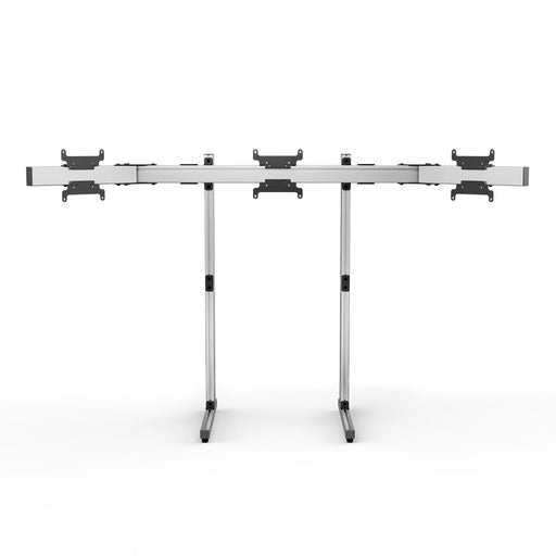 SIMGASM Apex Free Standing Triple Monitor Stand VESA 75/200 in silver, overview