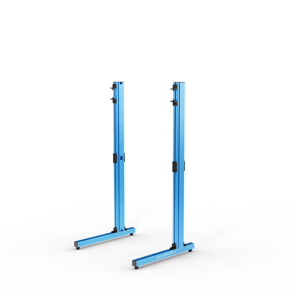 SIMGASM Apex Freestanding Monitor Stand Support Legs Set in blue, angled view