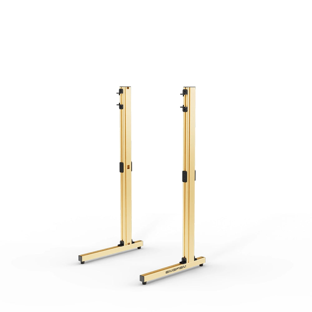 SIMGASM Apex Freestanding Monitor Stand Support Legs Set in gold, angled view
