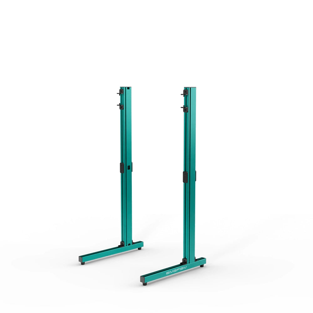 SIMGASM Apex Freestanding Monitor Stand Support Legs Set in green, angled view