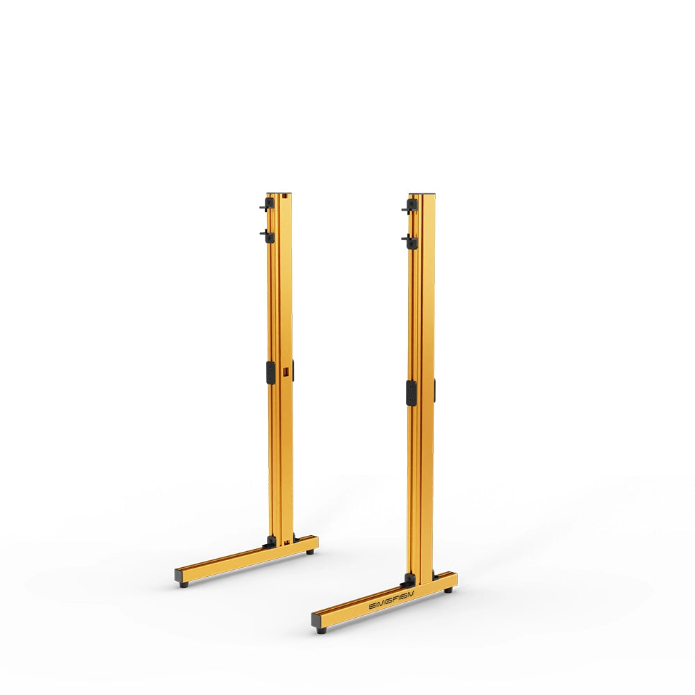 SIMGASM Apex Freestanding Monitor Stand Support Legs Set in orange, angled view