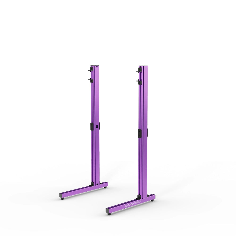 SIMGASM Apex Freestanding Monitor Stand Support Legs Set in purple, angled view