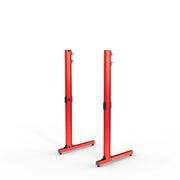 SIMGASM Apex Freestanding Monitor Stand Support Legs Set in red, opposite angle
