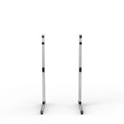 SIMGASM Apex Freestanding Monitor Stand Support Legs Set in silver, overview