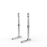 SIMGASM Apex Freestanding Monitor Stand Support Legs Set in silver, angled view