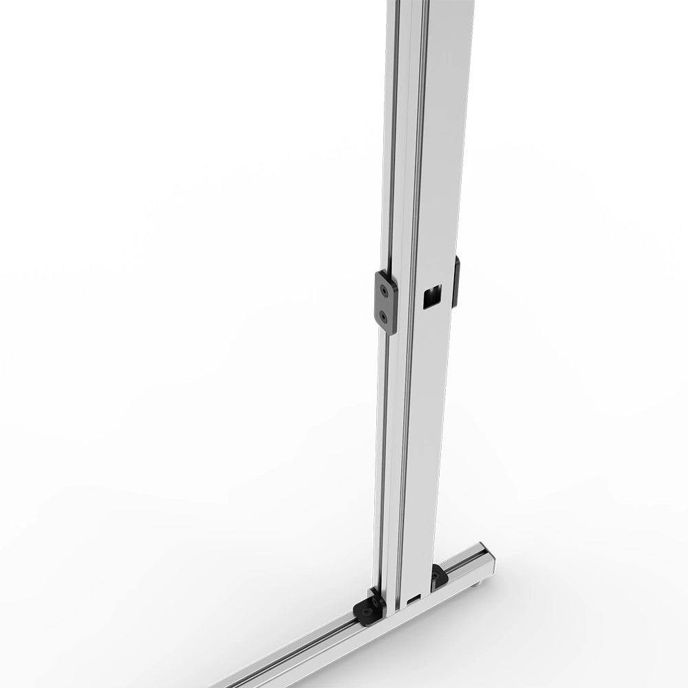 SIMGASM Apex Freestanding Monitor Stand Support Legs Set in silver, mounting detail