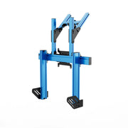 SIMGASM Apex Integrated Double Monitor Stand VESA 75/200 in blue, opposite angle