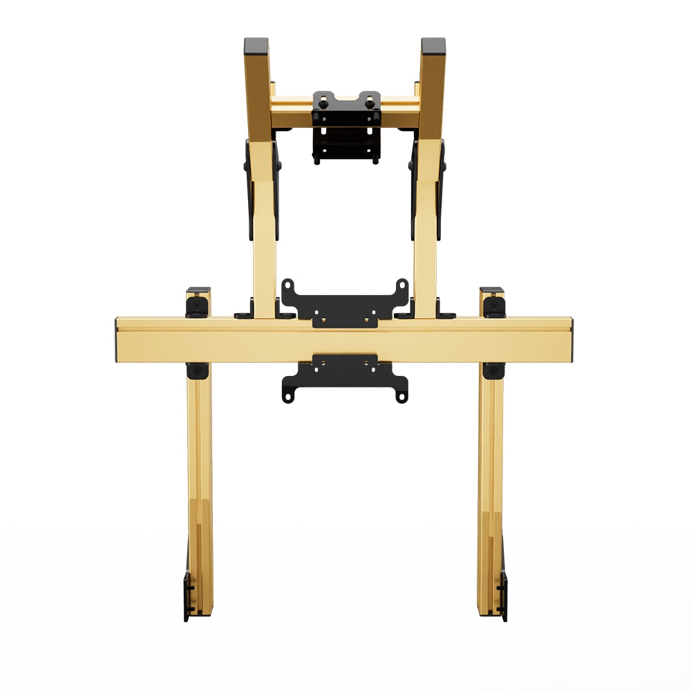 SIMGASM Apex Integrated Double Monitor Stand VESA 75/200 in gold, overview