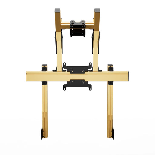 SIMGASM Apex Integrated Double Monitor Stand VESA 75/200 in gold, overview