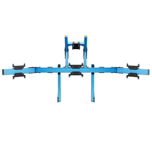 SIMGASM Apex Integrated Quad Monitor Stand VESA 75/200 in blue, overview