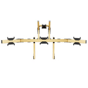 SIMGASM Apex Integrated Quad Monitor Stand VESA 75/200 in gold, overview