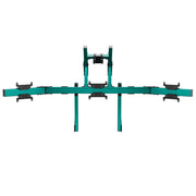 SIMGASM Apex Integrated Quad Monitor Stand VESA 75/200 in green, overview