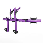 SIMGASM Apex Integrated Quad Monitor Stand VESA 75/200 in purple, opposite angle