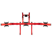 SIMGASM Apex Integrated Quad Monitor Stand VESA 75/200 in red, overview