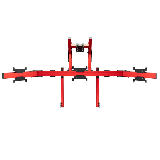 SIMGASM Apex Integrated Quad Monitor Stand VESA 75/200 in red, overview