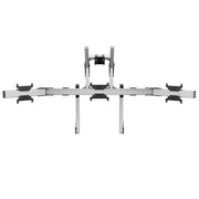 SIMGASM Apex Integrated Quad Monitor Stand VESA 75/200 in silver, overview